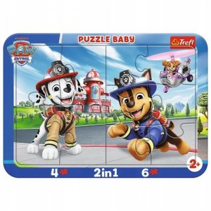 PUZZLE Ramkowe Baby Wesoły Psi PatroL 80031