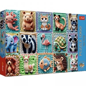 PUZZLE 1000 Trefl Premium Plus Szydełkowe zwierzątka 12093