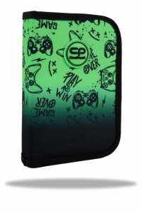 Piórnik jednoklapkowy bez wyposażenia Coolpack Clipper Game Over Gradient Green