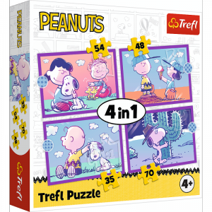 Puzzle 4w1 Ze Snoopym jest wesoło 34691