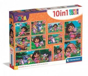 Puzzle 10w1 Super kolor Dora the Explorer 20593