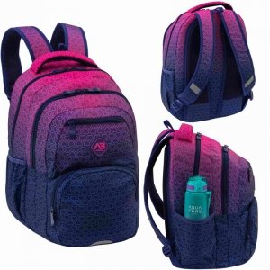 Plecak 3-komorowy Abag Hexagon Pink Ombre