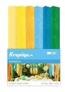 Krepina marszczona Energetic  25x100cm 6 kolorów Happy Color