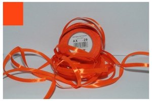 Wstążka satynowa pomarańczowa 6 mm 32 mb. AX06-29, Aliga