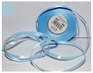 Wstążka satynowa błękitna 12 mm 32 mb. AX12-55, Aliga