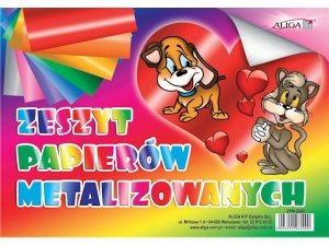 Zeszyt papierów kolorowych metalizow. B4 ZPM-2917, Aliga