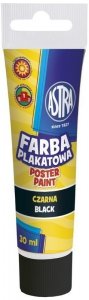 Farba plakatowa czarna tuba 30 ml., Astra