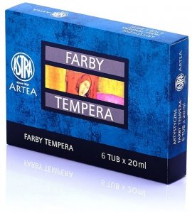 Farby tempery 6-kol. tuby po 20 ml Artea, Astra