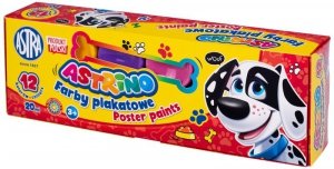 Farby plakatowe 12 kol. 20 ml Astrino , Astra