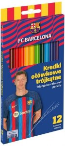Kredki ołówkowe trójkątne 12-kol. FC Barcelona, Astra