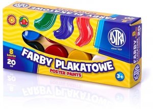 Farby plakatowe 8-kol. 20 ml., Astra