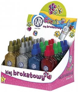 Klej brokatowy 35ml mix 6kol., Astra