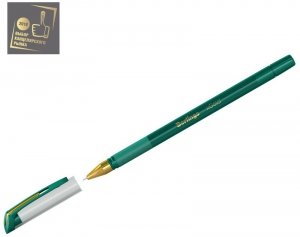 Długopis xGold grip, igła, 0, 7mm, zielony, Berlingo
