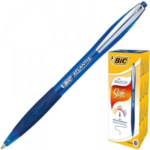 Długopis Atlantis Soft Metal Clip, niebieski, BiC