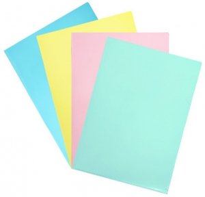 Ofertówka A4 L PP Pastel mix op. 8 szt. , Biurfol