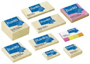 Notes samoprzylepny   75 x 50 100k żółte, Bantex