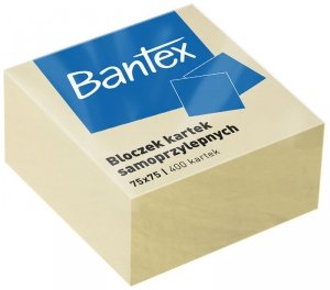 Notes samoprzylepny   75 x 75 400k żółte, Bantex