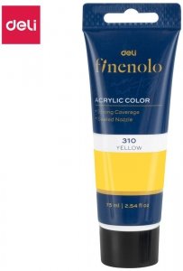 Farba akrylowa 75ml Finenolo żółta, Deli