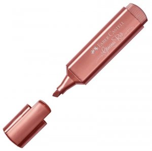 Zakreślacz Textliner 1546 metaliczny czerwony, Faber-Castell