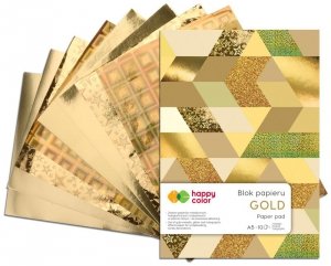 Blok Gold, A5, 150-230g, 10ark, Happy Color