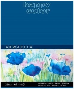 Blok akwarelowy A5 10 ark. 250 g Art., Happy Color