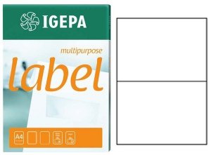 Etykiety 210x148mm 2x100ark. Igepa label
