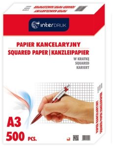 Papier kancelaryjny A3 kratka 500 ark, Interdruk
