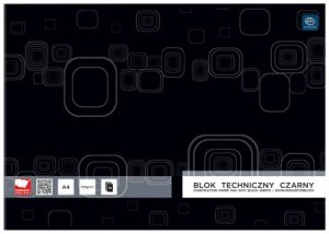 Blok techniczny czarny A4 10 k. 170g, Interdruk
