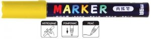 Marker akrylowy 1-2 mm, żółty, M&G