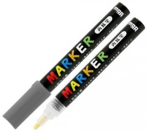 Marker akrylowy 1-2 mm, ciemnoszary APL911-8, M&G