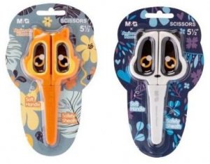 Nożyczki szkolne 13,6 cm z zab. ostrza, miękki uchwyt Animal Planet, MG