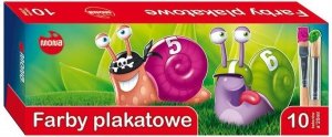 Farby plakatowe 10-kol. 20 ml., Mona