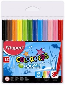 Flamastry 12-kol. Colorpeps Ocean, Maped