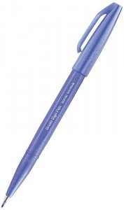 Pisak pędzelkowy do kaligrafii Brush SignPen niebiesko-fioletowy SES15C-V2X, Pentel