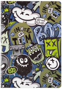 Zeszyt A5 32k. 3-linie kolorowe PP Monster Team CoolPack, Patio