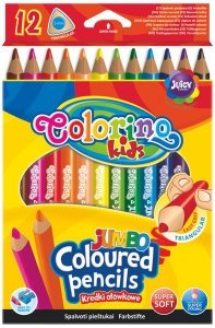 Kredki trójkątne 12-kol. Jumbo Colorino Kids, Patio