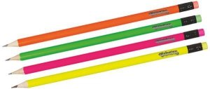 Ołówki okrągłe z gumką tuba neonowe Colorino Kids, Patio