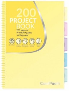 Kołonotes B5 200 k. Pastel żółty CoolPack, Patio