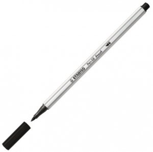 Pisak Pen 68 Brush-46 czarny, Stabilo