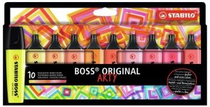 Zakreślacze Boss Arty 10-kol. Warm Colors, Stabilo