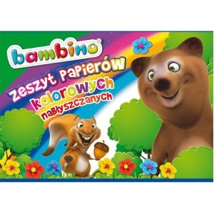 Zeszyt papierów kolorowych A4 10 k. nabłyszczanych Bambino std.,, Unipap