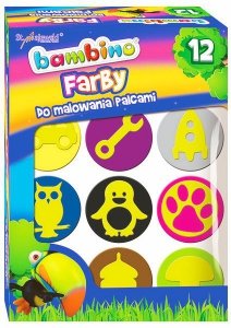 Farby do malowania palcami 12-kol. Bambino, St.Majewski