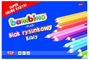 Blok rysunkowy A3 20 k. 100g PLUS Bambino, St.Majewski