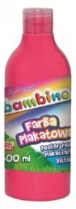 Farba plakatowa 500 ml. w butelce żółta Bambino, St.Majewski