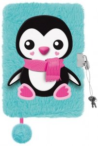 Pamiętnik z kłódką 3D włochacz A5 96 k. My Little Friend Penguin, St.Majewski