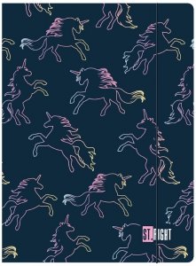 Teczka z gumką A4 300g St.Right Dream Unicorn, St.Majewski