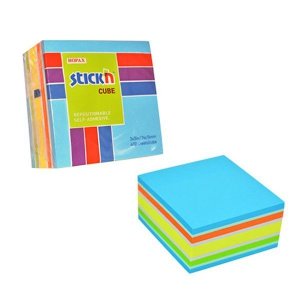 Notes samoprzylepny 76 x 76 mm, mix kol.neon i pastel (12) 21538, Stick`n