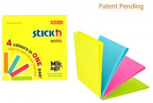 Notes samoprzylepny 76 x 76 mm neon mix Magic Pad, Stick`n