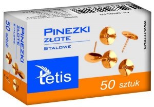 Pinezki złote 50 szt., Tetis