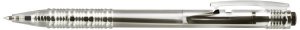 Długopis z bocznym włączaniem 0.7mm czarny, Tetis
